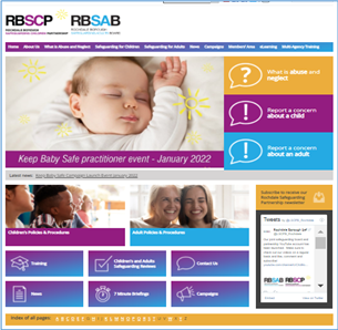 RBSBP screenshot of Home page